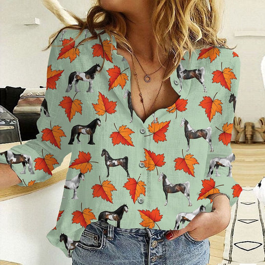 Joycorners Autumn Horses All Printed 3D Casual Shirt