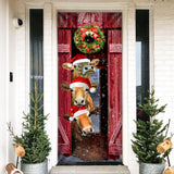 Joycorners Cattle. Funny Cow Christmas Door Cover