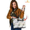 Joycorners Farm Animal Personalized Name Leather Tote Bag - Mother's Day Gift