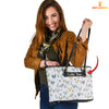 Joycorners Chicken Pattern Personalized Name Leather Tote Bag - Mother's Day Gift