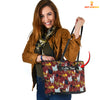Joycorners Chicken Pattern Personalized Name Leather Tote Bag - Mother's Day Gift