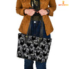 Joycorners Chicken Camo Pattern Personalized Name Leather Tote Bag - Mother's Day Gift