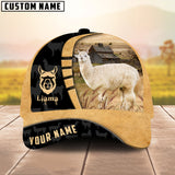 Joycorners Custom Name Llama Cattle Farmhouse Field Cap TT14