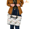 Joycorners Farm Animal Personalized Name Leather Tote Bag - Mother's Day Gift
