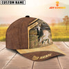 Joycorners Brahman Cattle Customized Name Brown Farm Cap