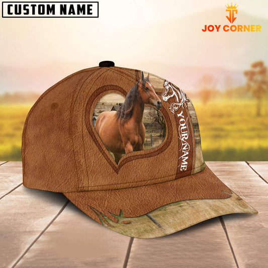 Joycorners Horse Custom Name Heart Cap