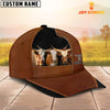 Joycorners Texas Longhorn Black Brown Farm Customized Name Cap