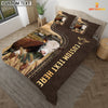 Joycorners Hereford Custom Text Leather Pattern Bedding Set