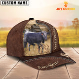 Joycorners Black Speckled Park Customized Name Leather Pattern Cap