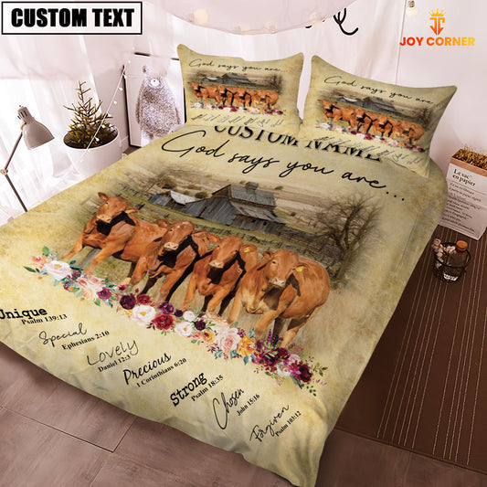 Joycorners Beefmaster God Says You Are Custom Name Bedding Set