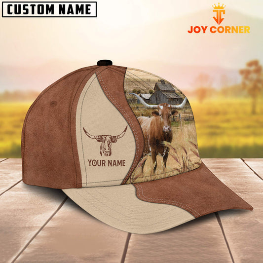 Joycorners Texas Longhorn Customized Name Choco Cap