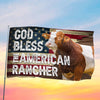 Joycorners God Bless The American Rancher Simmental Flag