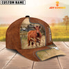 Joycorners Custom Name Red Angus Cattle Cap On The Meadow