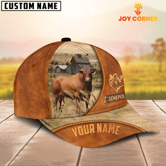 Joycorners Custom Name Senepol Leather Pattern Cap