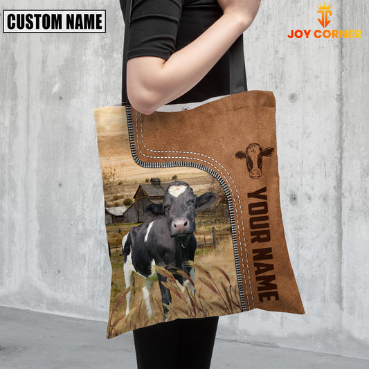 Joycorners Holstein Custom Name 3D Tote Bag