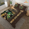 Joycorners Tractor Custom Text Leather Pattern Bedding Set