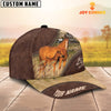 Joycorners Horse On The Farm Customized Name 3D Brown Cap