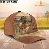 Joycorners Horse Customized Name Brown Cap