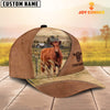 Joycorners Red Angus Customized Name Brown Cap