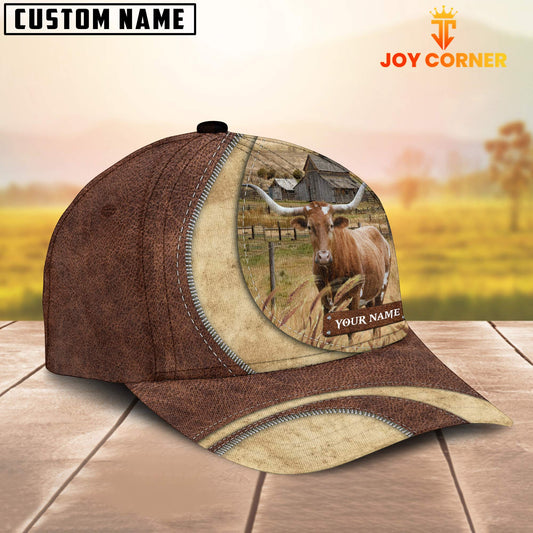 Joycorners Texas Longhorn Customized Name Farm Barn Cap