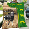 Joycorners Holstein Green Farming Blanket Custom Name