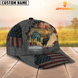 Joycorners Chicken Customized Name US Flag Net Cap