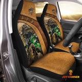 Joycorners Tractor Pattern Customized Name 3D Car Seat Cover Set (2PCS)