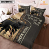 JoyCorners Black Angus Like Someone Left The Gate Open Customized Name 3D Bedding Set