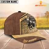 Joycorners Holstein Cattle Customized Name Brown Farm Cap