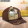 Joycorners Charolais Customized Name Leather Pattern Cap