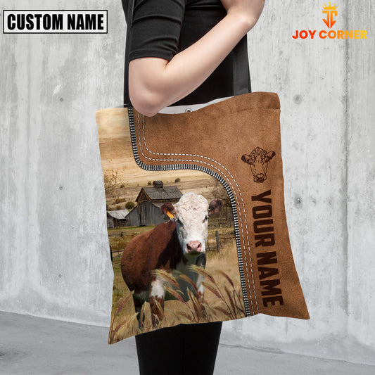 Joycorners Hereford Custom Name 3D Tote Bag