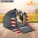 Joycorners Brahman Customized Name US Flag Cap