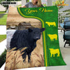 Joycorners Belted Galloway Green Farming Blanket Custom Name