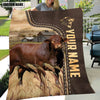 Joycorners Personalized Name Beefmaster Leather Pattern Blanket