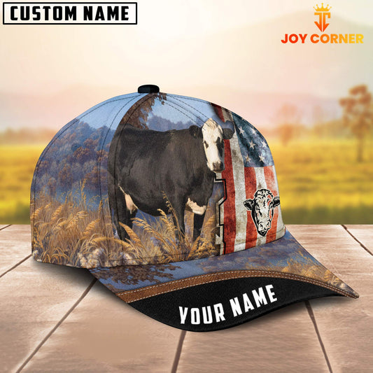Joycorners Custom Name  Black Hereford Anerican Cattle Cap TT10