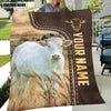 Joycorners Personalized Name Charolais Leather Pattern Blanket