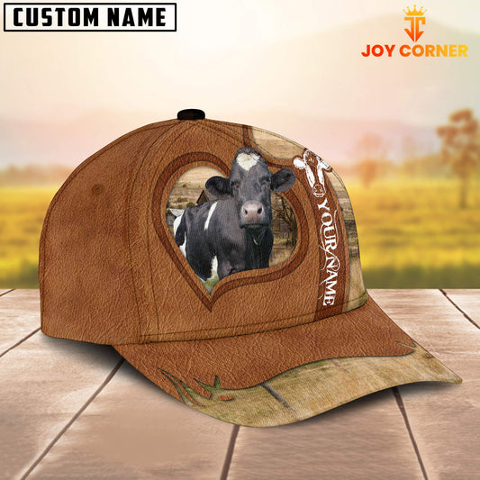 Joycorners Holstein Custom Name Heart Cap