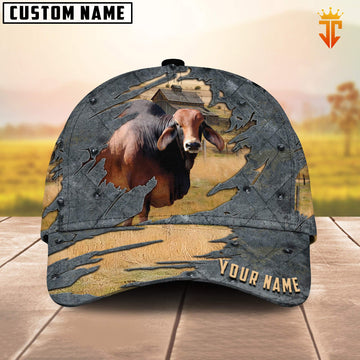 Joycorners Red Brahman Customized Name Cap