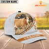 Joycorners Simmental White Pattern Customized Name 3D Cap