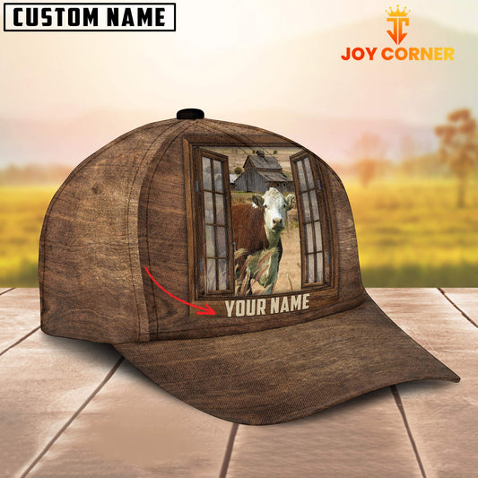 Joycorners Custom Name Hereford Window Brown Cap