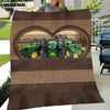 Joycorners Tractor In Heart Personalized Name Blanket