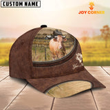 Joycorners Gelbivieh On The Farm Customized Name Leather Pattern Cap