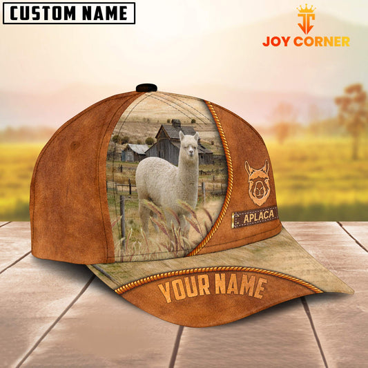 Joycorners Custom Name Aplaca Leather Pattern Cap