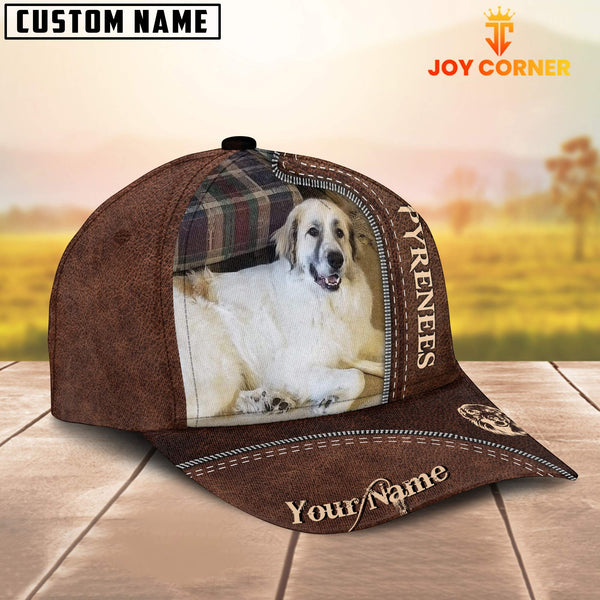 Joycorners Pyrenees Customized Name Leather Pattern Cap