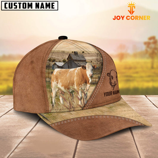 Joycorners Simmental Customized Name Brown Cap