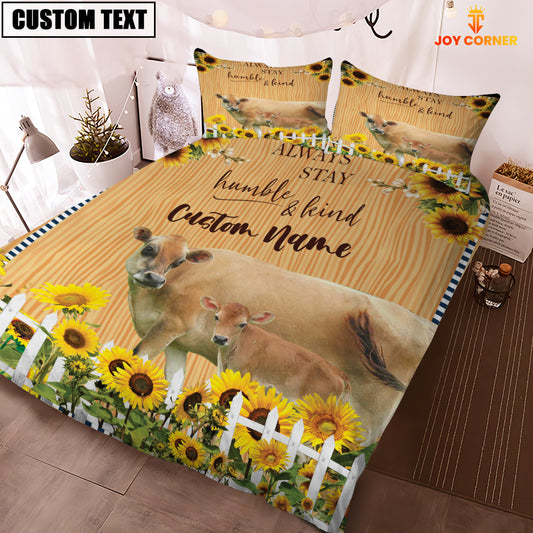 Joycorners Jersey Stay Humble And Kind Custom Name Bedding Set