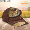 Joycorners Red Holstein On The Farm Customized Name Leather Pattern Cap