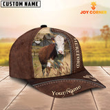 Joycorners Hereford Customized Name Leather Pattern Cap
