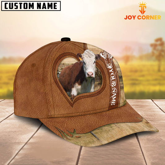 Joycorners Hereford Custom Name Heart Cap