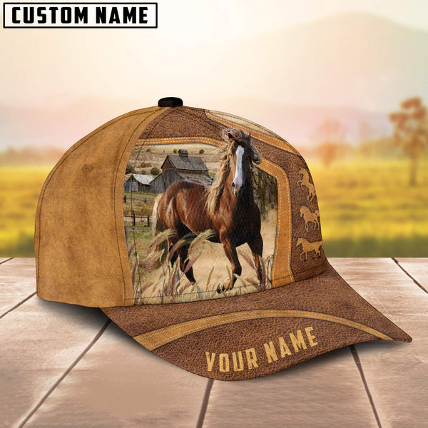 Joycorners Horse On The Farm Custom Name Cap